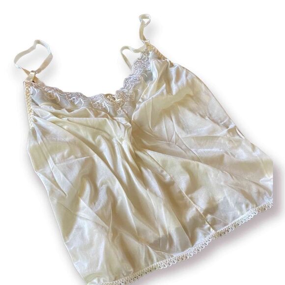 Vintage Ivory Lace Trim Camisole - Picture 3 of 4